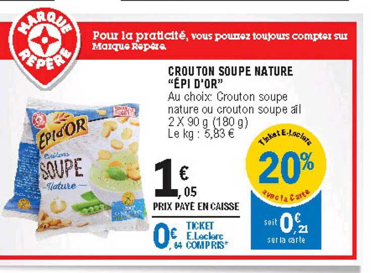 croûton soupe nature épi d'or