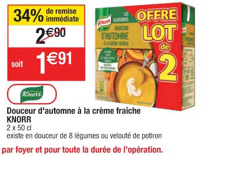 douceur d'automne à la crème fraîche knorr