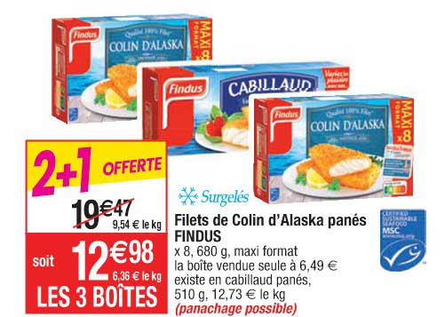 Filets De Colin D'alaska Panés Findus