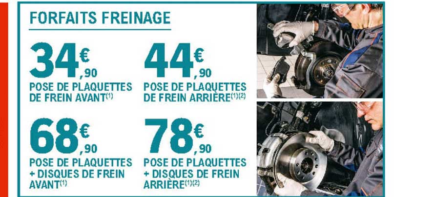 forfaits freinage