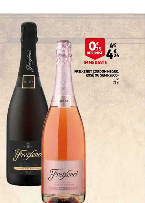 freixenet cordon negro, rosé ou semi-seco