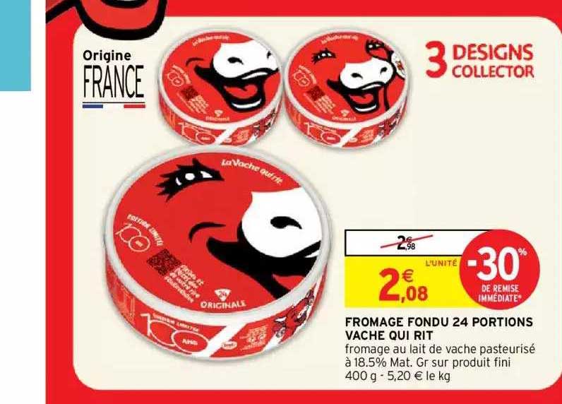 fromage fondu 24 portions vache qui rit