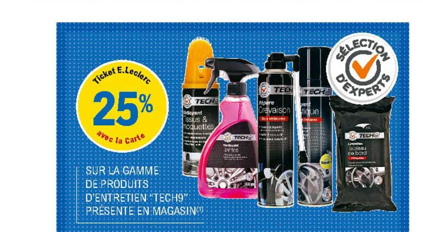 gamme de produits  d'entretien "tech9"