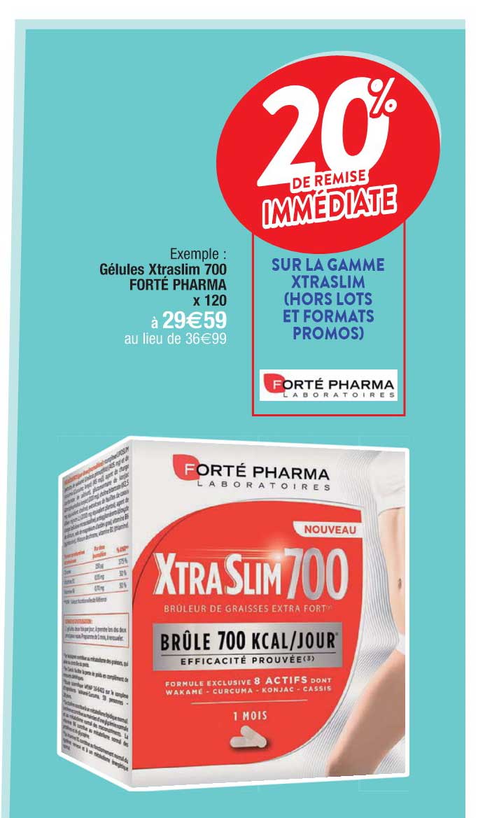gélules xtraslim 700 forté pharma x120