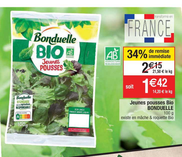 jeunes pousses bio bonduelle