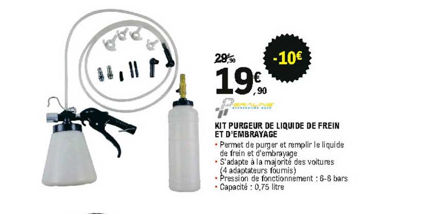 kit purgeur de liquide de frein et d'embrayage