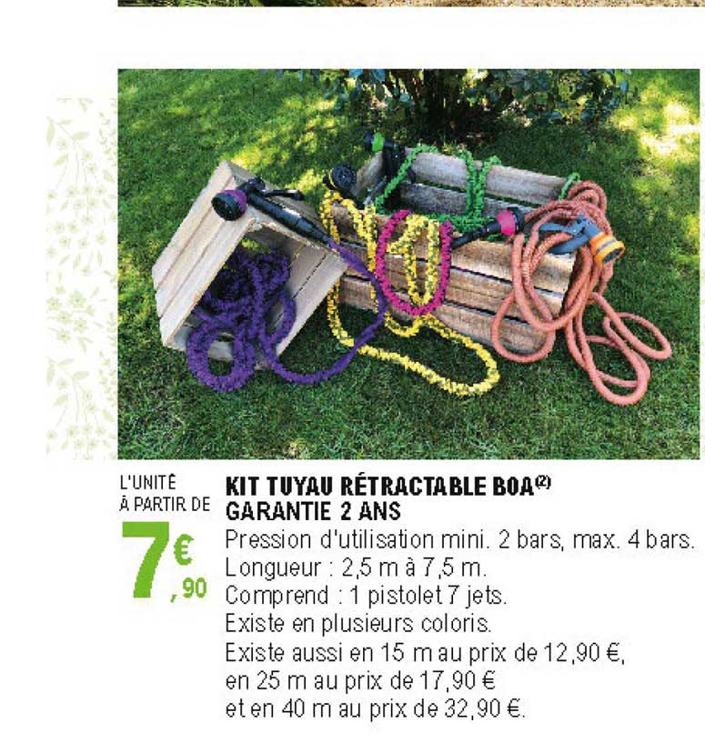 kit tuyau rétractable boa