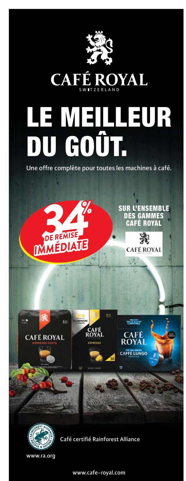 l'ensemble des gammes café royal