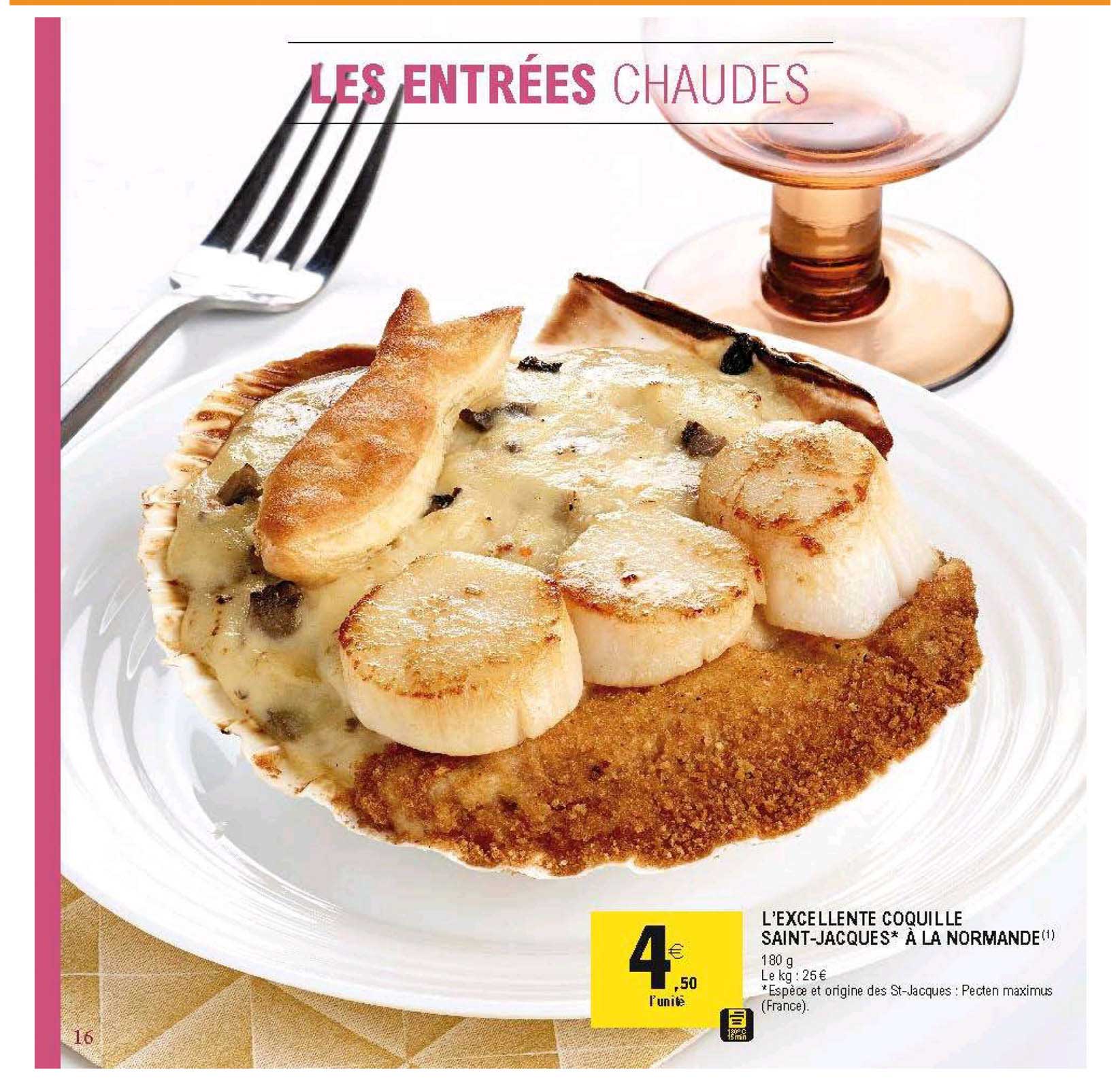 L'excellente Coquille Saint Jacques à La Normandie