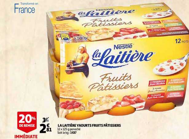 la laitière yaourts fruits pâtissiers