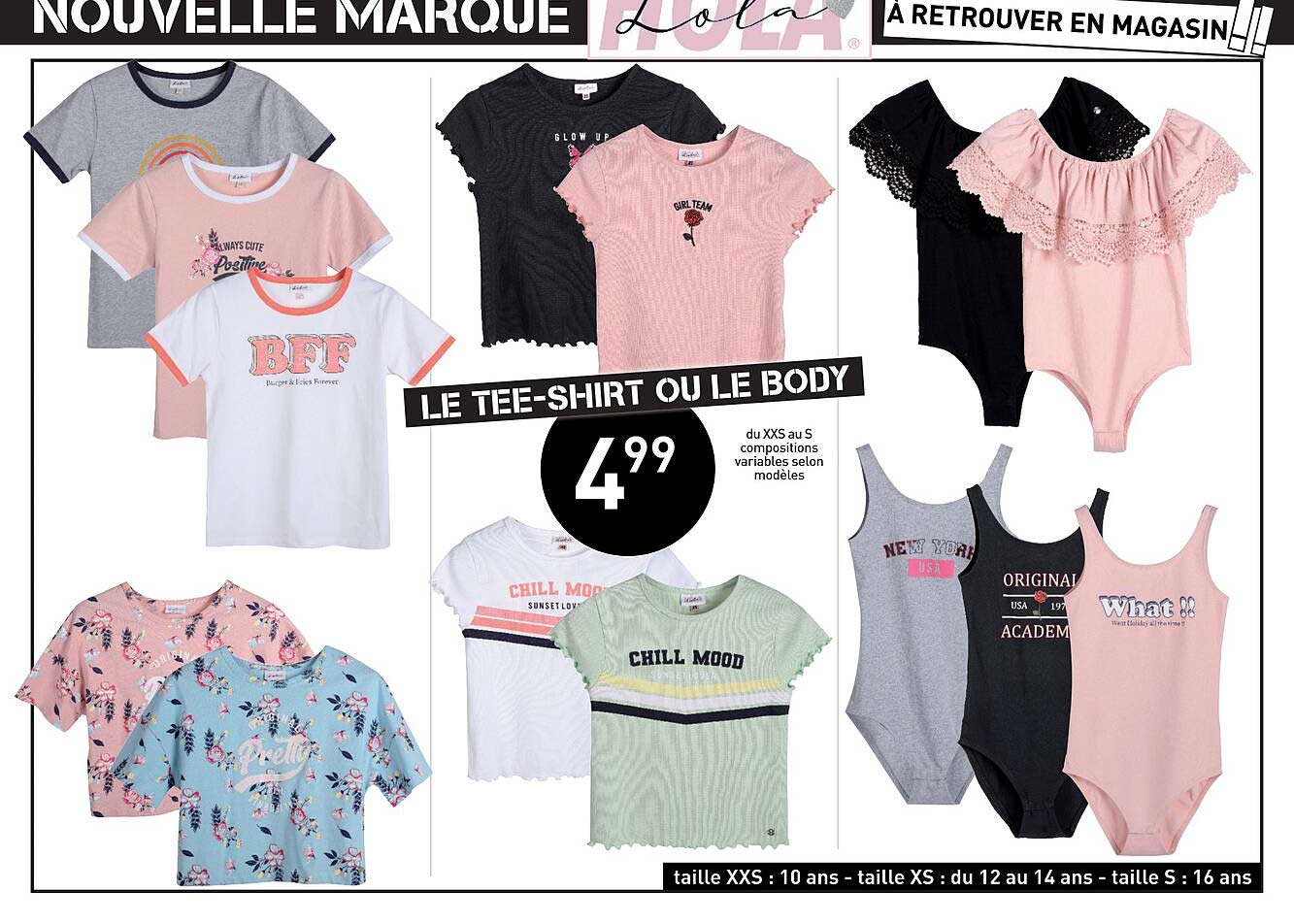 le tee-shirt ou le body