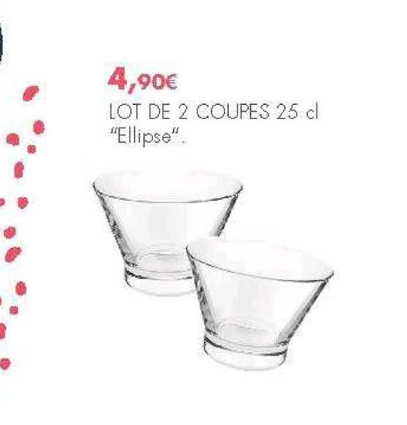 lot de 2 coupes ellipse