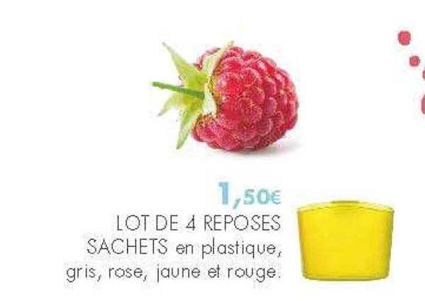 lot de 4 repose sachets en plastique
