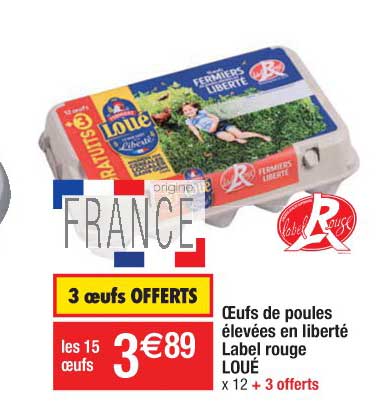 oeufs de poules élevées en liberté label rouge loué