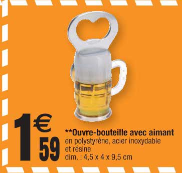 ouvre-bouteille avec aimant