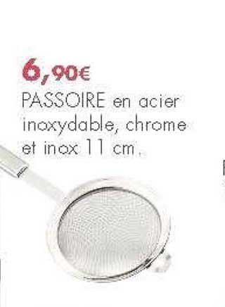 passoire en acier inoxydable chrome et inox