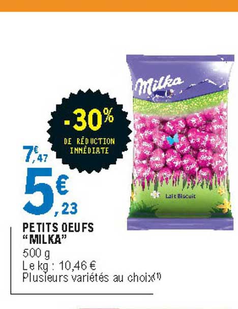 Petits œufs Milka -30% De Réduction Immédiate