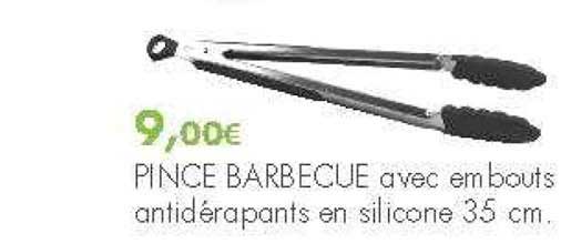 pince barbecue avec embouts antidérapants en silicone 35cm