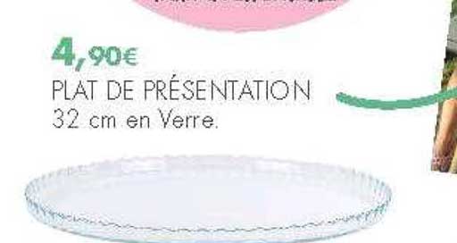 Plat De Présentation 32 Cm En Verre