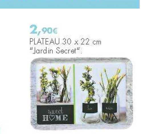 Plateau 30 X 22 Cm Jardin Secret