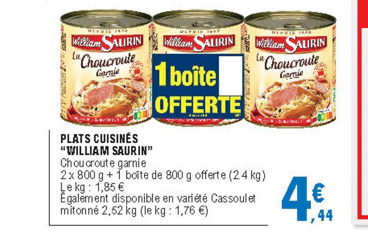 Plats Cuisinés William Saurin