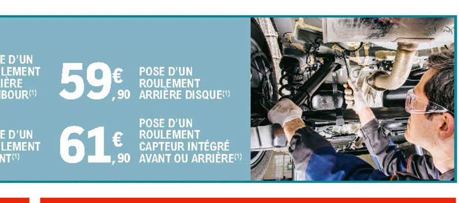 pose d'un roulement arrière disque, pose d'un capteur intégré avant ou arrière