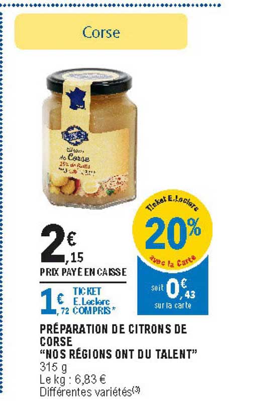 préparation de citron de corse nos région ont du talent