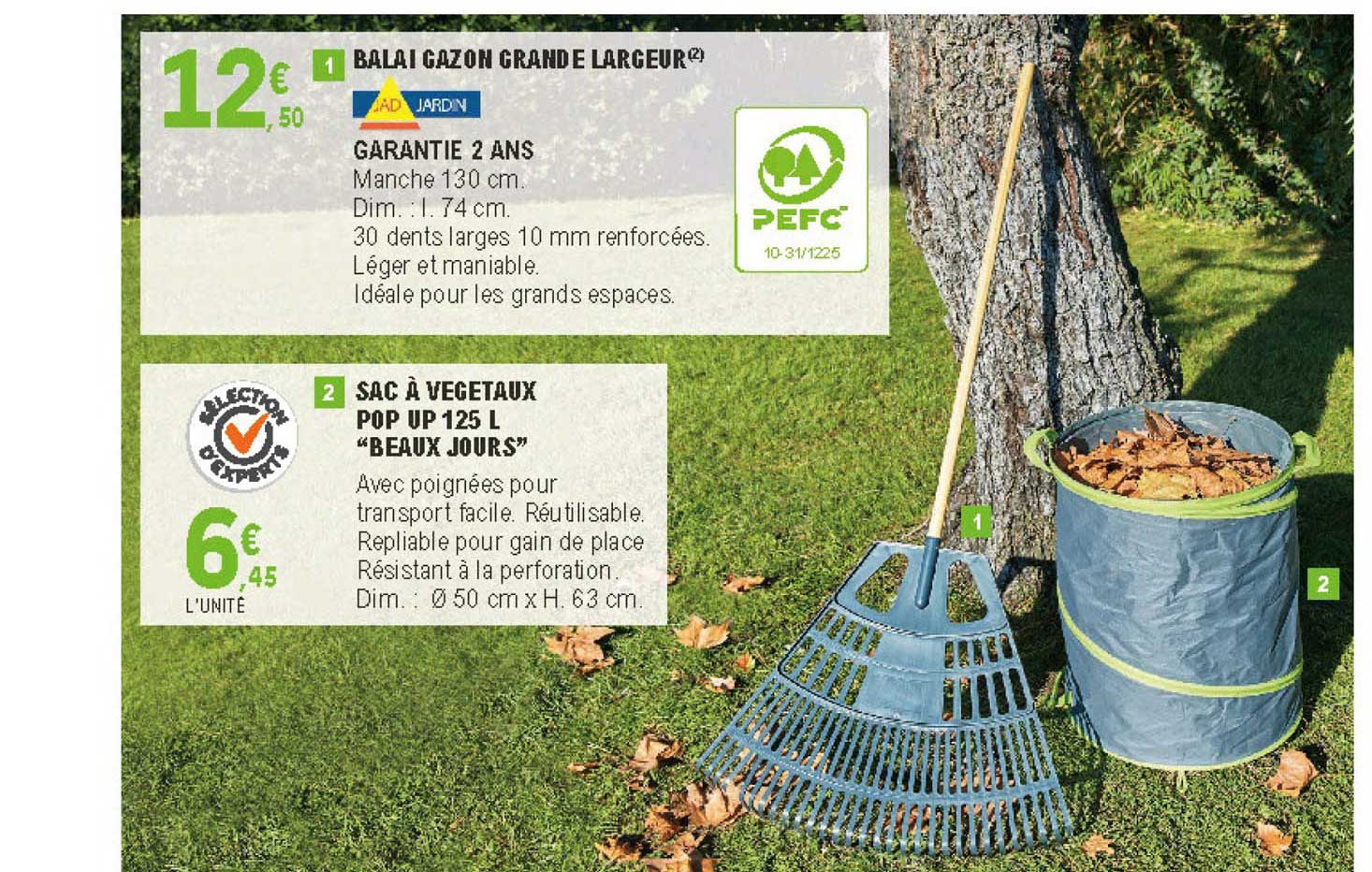 sac à végétaux pop up 125 l beaux jours