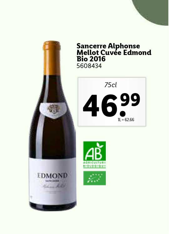 sancerre alphonse mellot cuvée edmond bio 2016