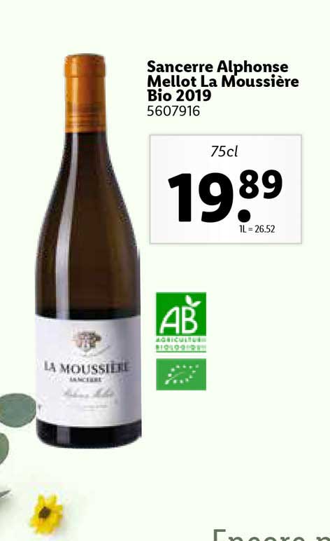 sancerre alphonse mellot la moussière bio 2019
