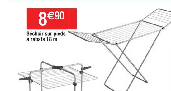 séchoir sur pieds à rabats 18m