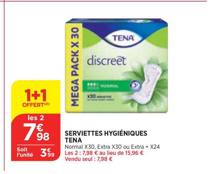 serviettes hygiéniques tena