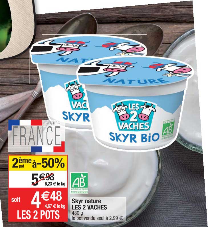 Skyr Nature Les 2 Vaches