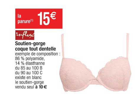 soutien-gorge coque tout dentelle influx