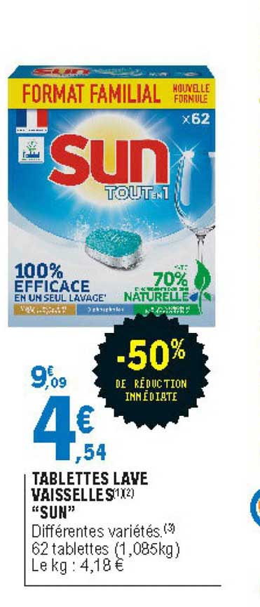 tablettes lave vaisselles sun -50% de réduction immédiate
