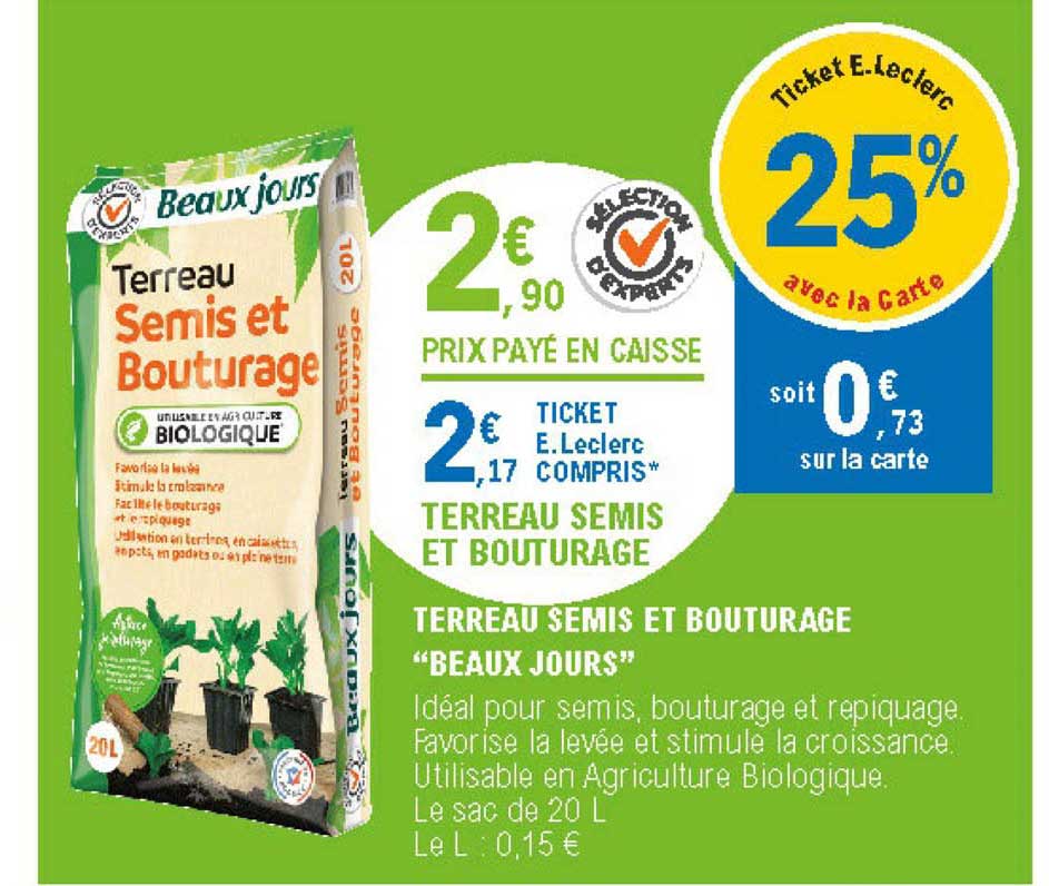 terreau semis et bouturage beaux jours