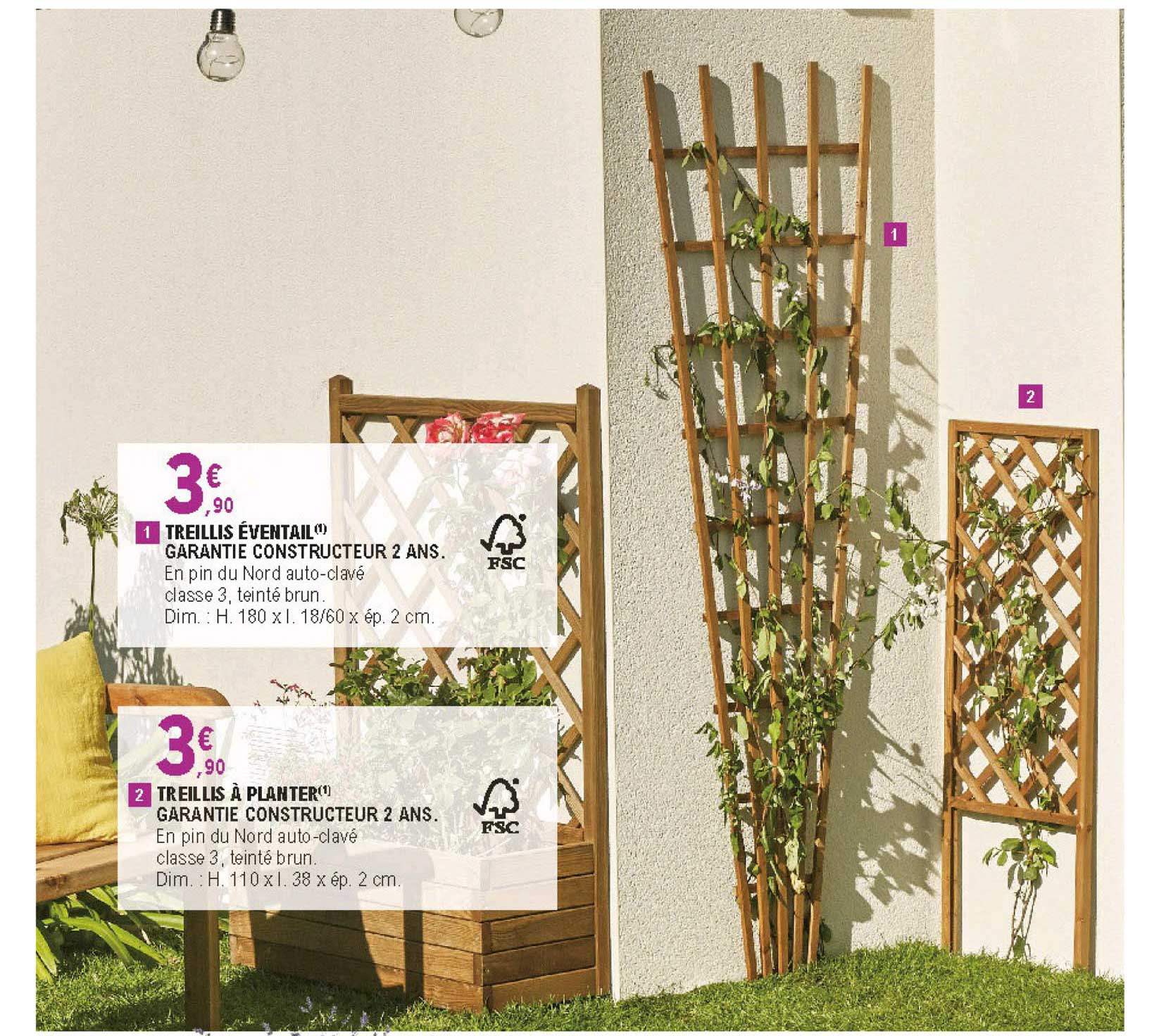 treillis éventail treillis à planter