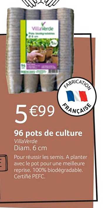 96 pots de culture villaVerde