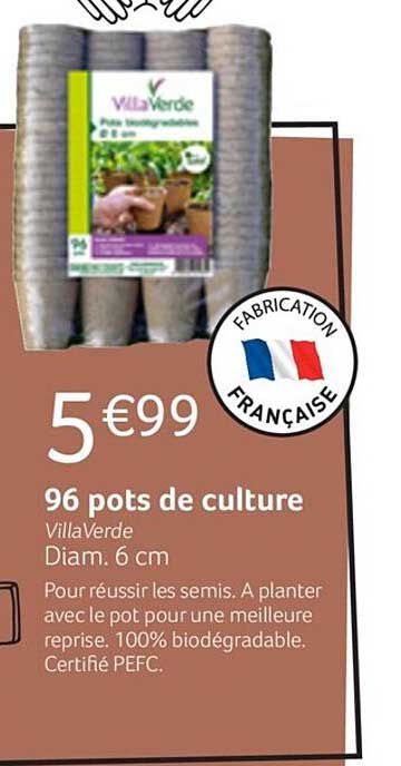 96 pots de culture