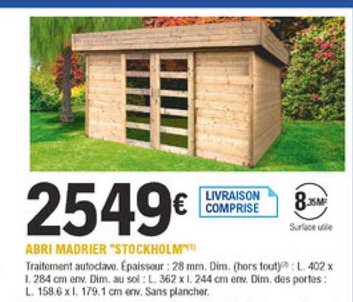 Abri Madrier "stockholm"