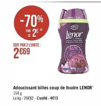 adoucissant billes coup de foudre lenor