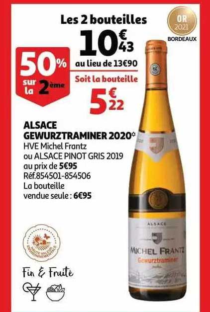 alsace gewurztraminer 2020 hve michel frantz ou alsace pinot gris 2019