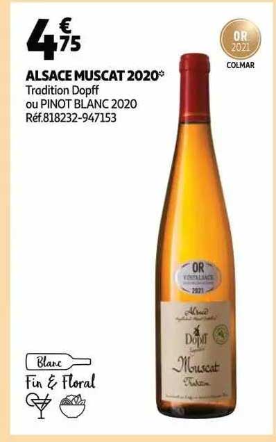 alsace muscat 2020 tradition dopff ou pinot blanc 2020
