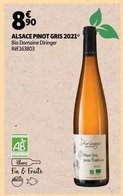 alsace pinot gris 2021 bio domaine diringer