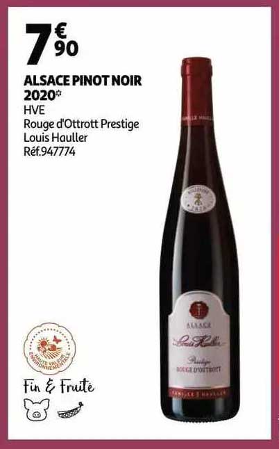 alsace pinot noir 2020 hve rouge d'ottrott prestige louis hauller