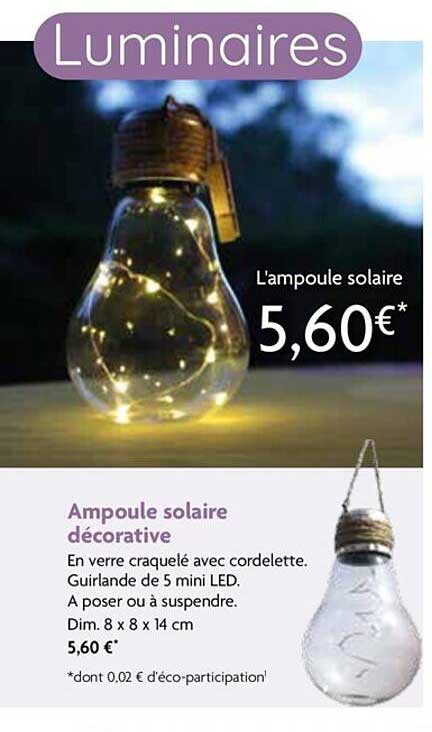 ampoule solaire décorative