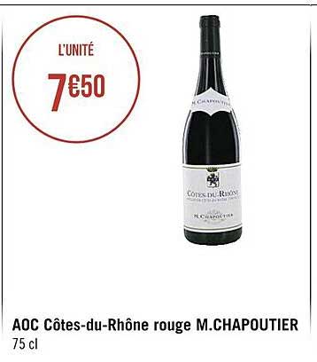 aoc côtes-du-rhône rouge m.chapoutier