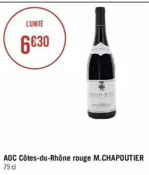 aoc côtes-du-rhône rouge m.chapoutier