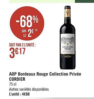 aop bordeaux rouge collection primée cordier