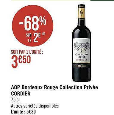 aop bordeaux rouge collection primée cordier